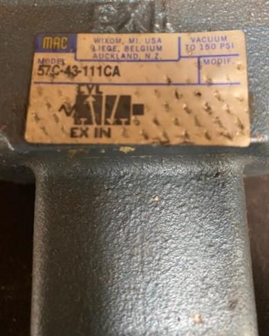 Mac Valves 57c 43 111ca Solenoid Valve Garden City Plastics